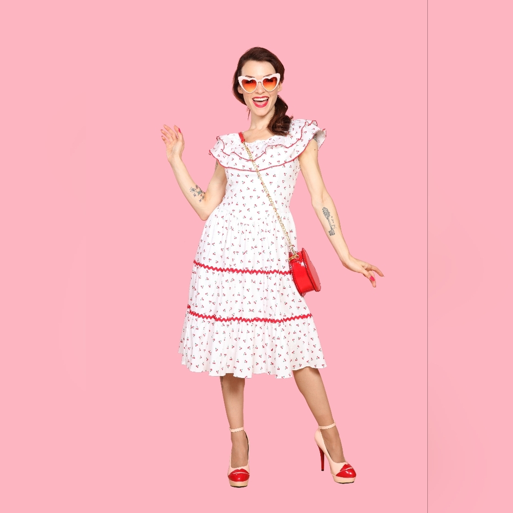 Retro Rockabilly Cherry Dress